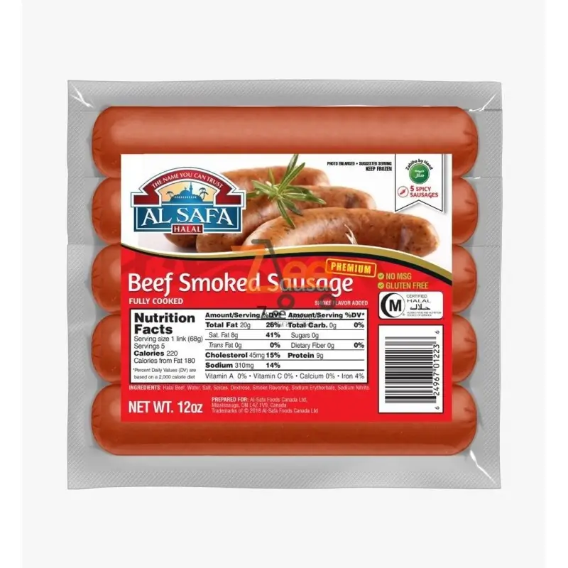 Beef Smoked Sausage, (Cooked)12 x 12 Oz