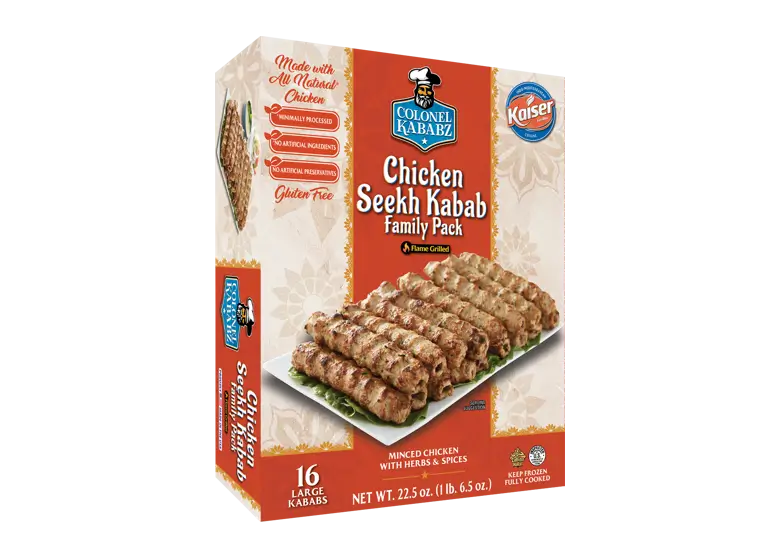 Chicken Seekh Kabab, Family 12 x 636g