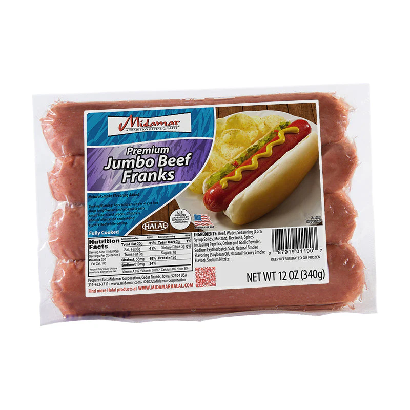 MM Halal Jumbo Beef Franks 12x 12-Oz