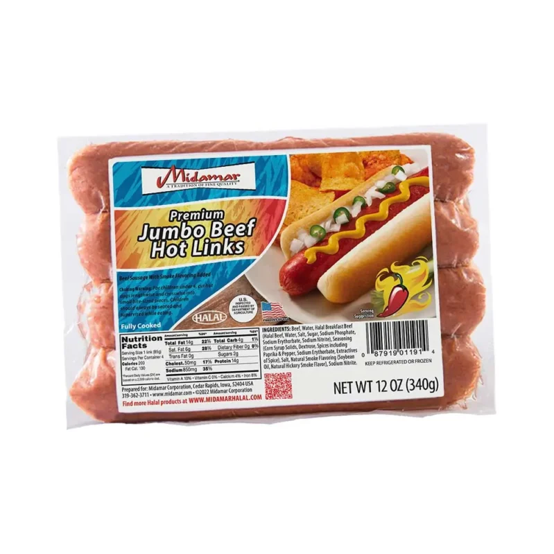 MM Jumbo Beef Hot links 12 x 12-Oz