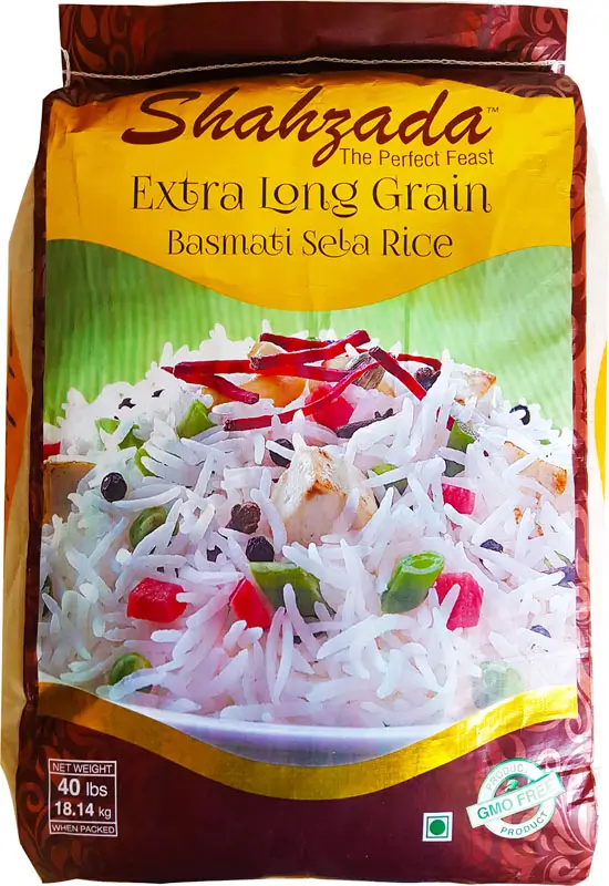 Shahzada Basmati Sela Rice 40-Lb