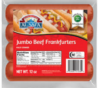 Jumbo Beef Frankfurters (Cooked) 12 x 12 oz