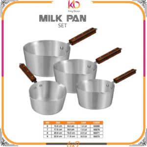 Milk Pan Set , 1-3 ( Wooden Handles)