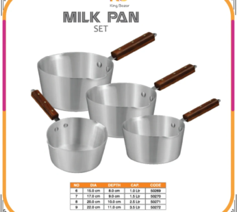 Milk Pan Set , 1-3 ( Wooden Handles)