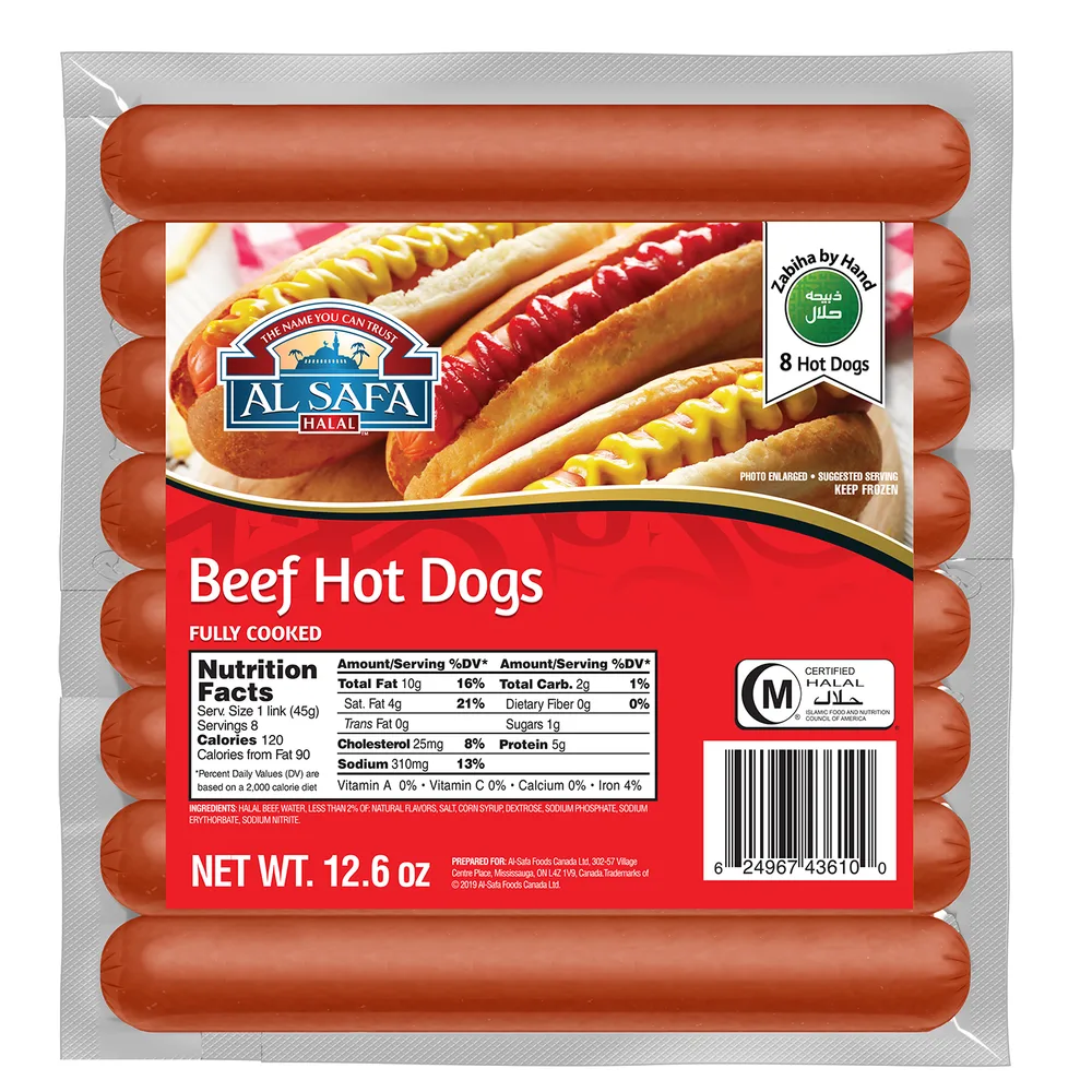 A/S Beef Hot Dogs 12 x 12.6 Oz