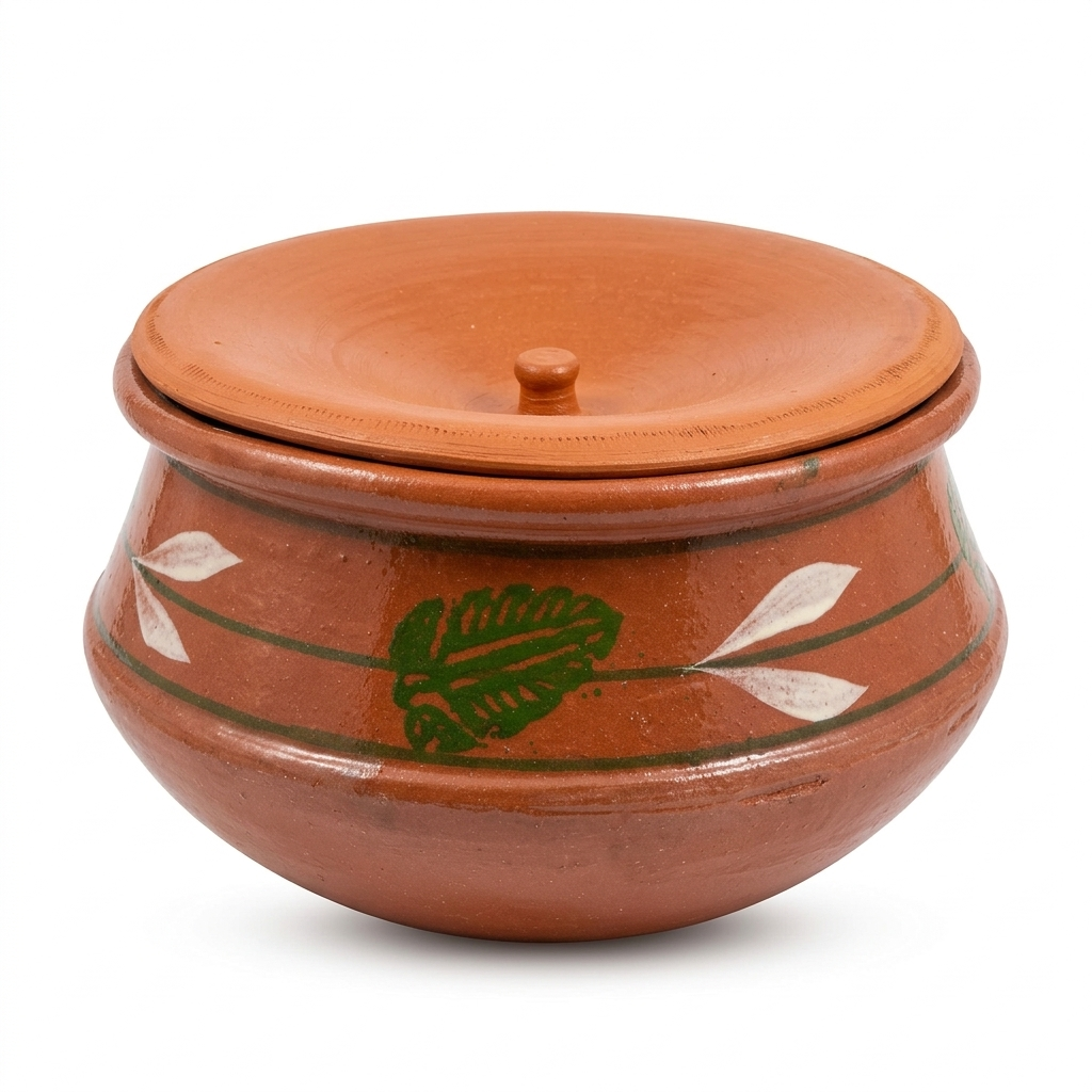 Handi With Lid (Clay), Medium